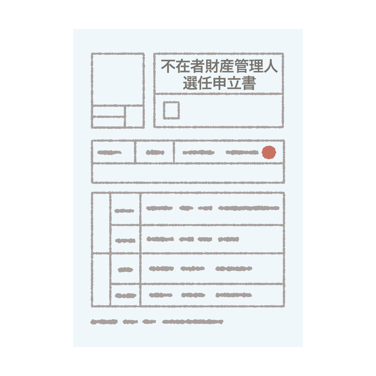 不在者財産管理人選任申立書1